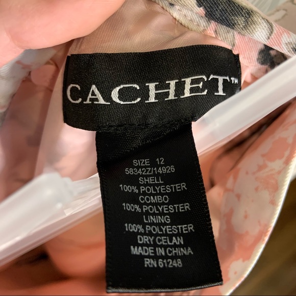 Final Price Drop! Cachet Floral Twill Two Piece Mermaid Ballgown Prom Dress - Picture 13 of 13